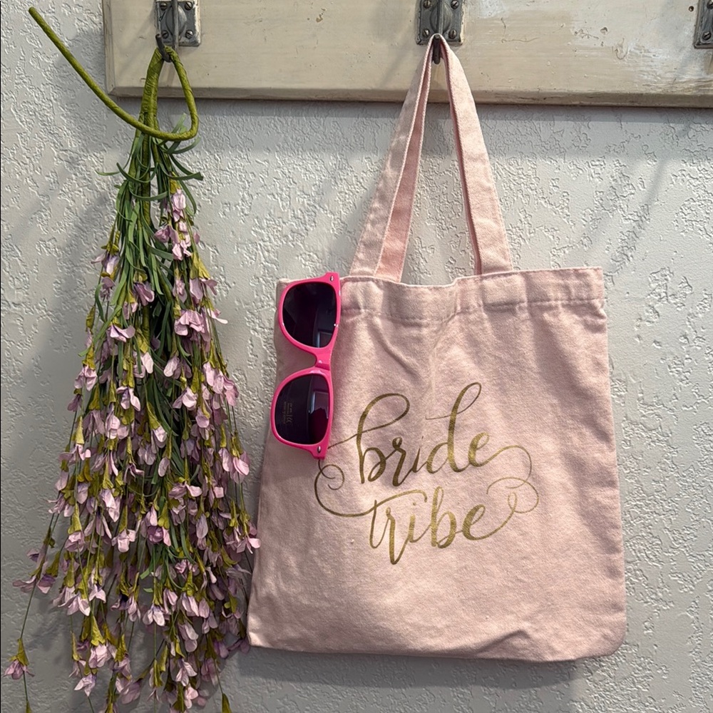 Pink 'Bride Tribe' Tote Bag